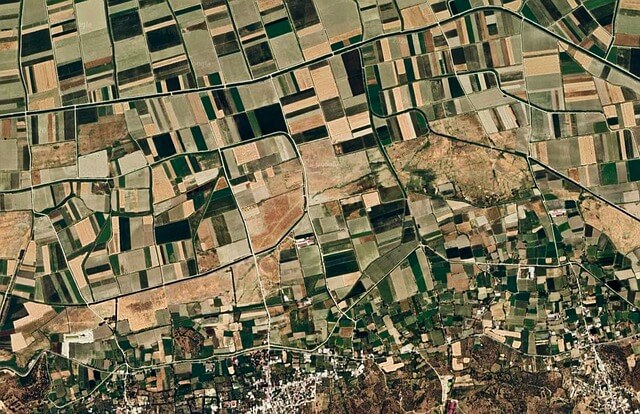 imagery taken from satellite of lower quality
